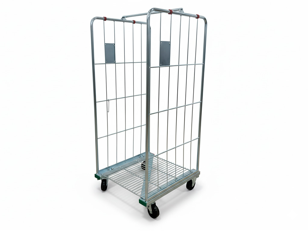 Carrinho gaiola para carga modelo aberto com piso metálico