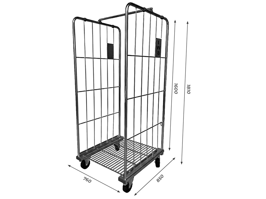 Carrinhos de carga dobráveis com laterais aramadas IW8