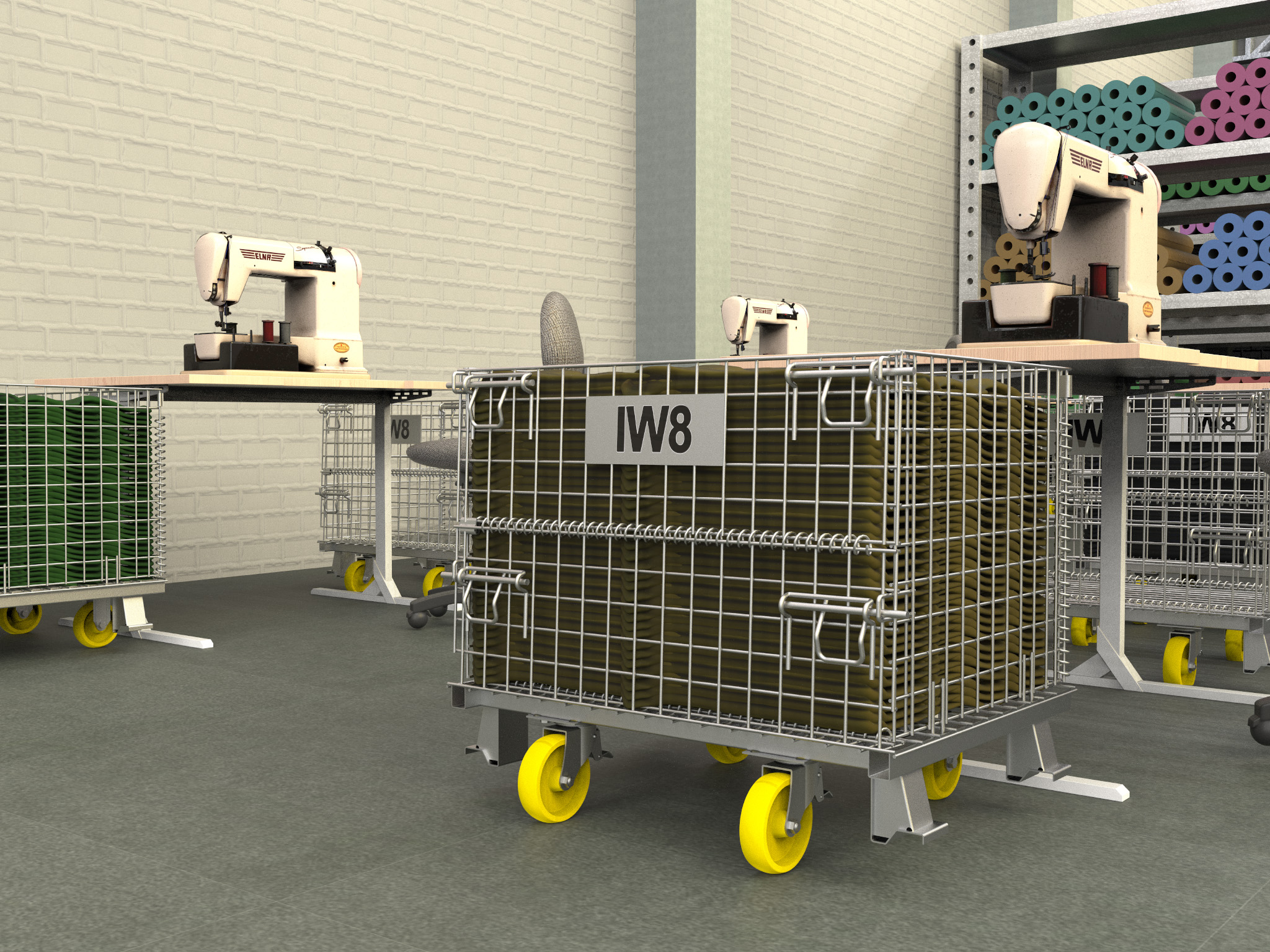 Gaiola transporte dobrável para logística reversa