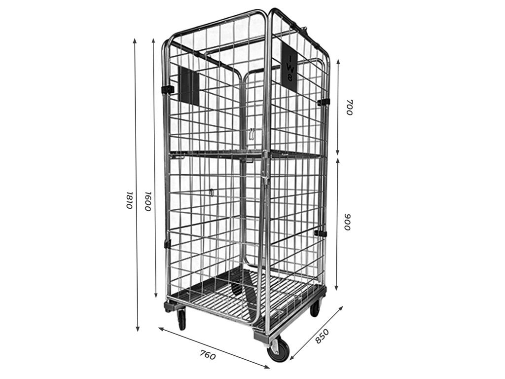 Gaiolas Industriais Aramadas com Rodas Armazenamento