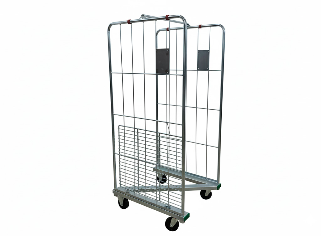 Rolltainer com arara superior para transporte de roupas